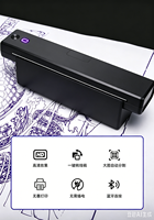 Printer Thermal Nirkabel Hitam Putih Portabel Ukuran Mini A4 Hemat Biaya, Baterai 2000mAh, 300DPI, Cetak Stok & Tato