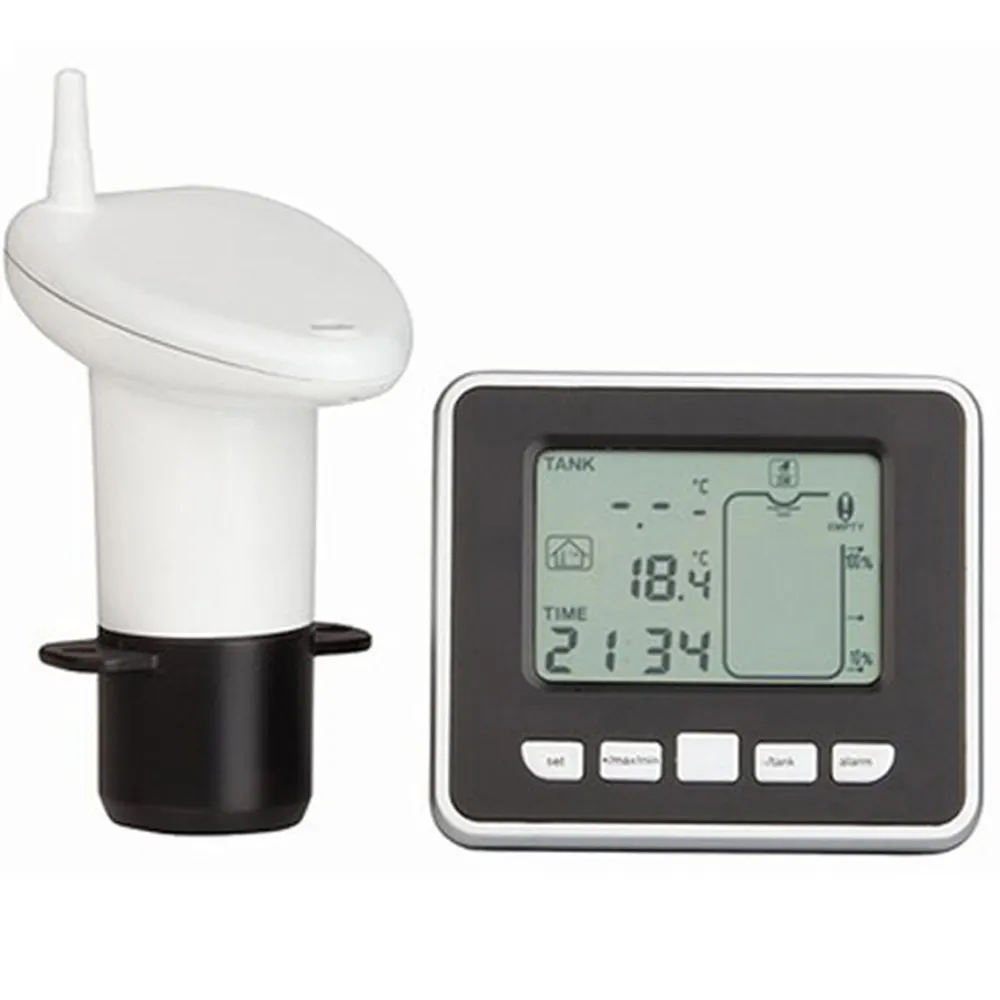 TS-FT002 ultrasonic Water Tank Level Meter Liquid Depth Level Meter Sensor with Temperature Display Water Level Gauge Time Alarm