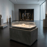 Vitrine de présentation en verre pour table, présentoir à bijoux et montres, vitrine de comptoir, armoire d'exposition avec éclairage LED, boutique de luxe, galerie d'art