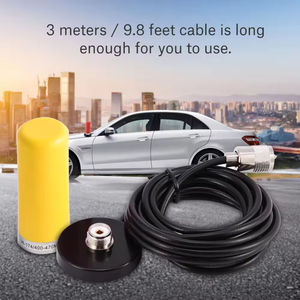 Antena estilo cañón pequeño NMO 698-2700MHz Antena 3dBi de doble banda V/<span class=keywords><strong>U</strong></span> o 4G LTE con soporte de montaje NMO y cable <span class=keywords><strong>RG</strong></span> <span class=keywords><strong>58</strong></span> de 4,5 m - Product Image 1