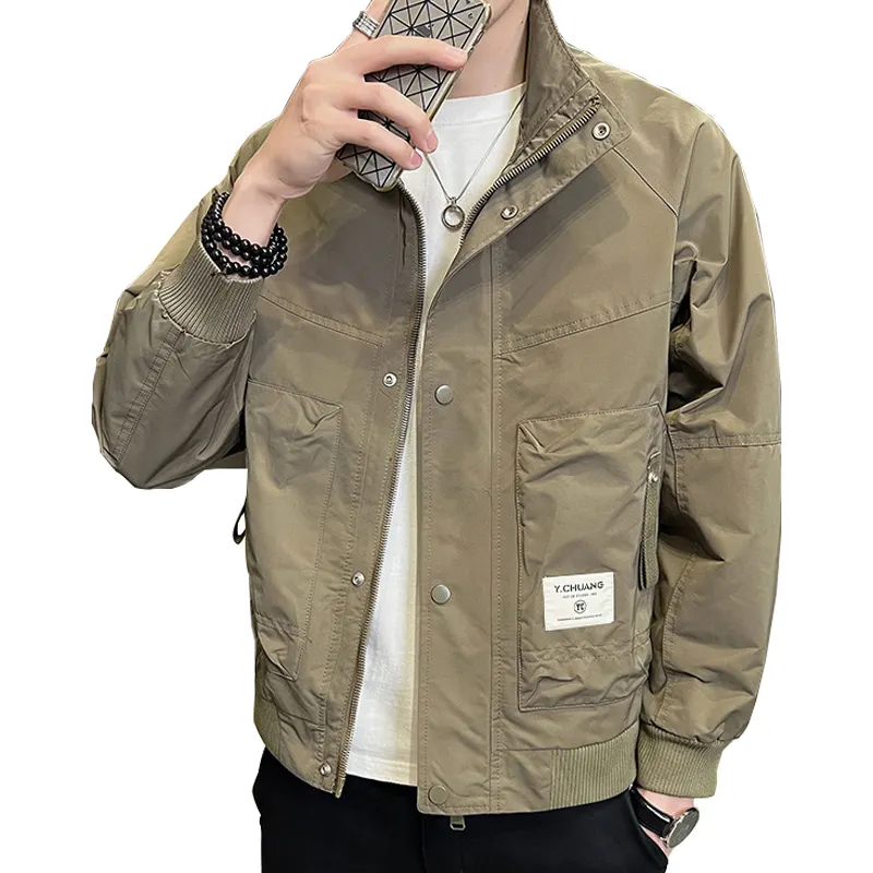 卸売カスタムソフトシェルワークジャケット男性ロゴ刺繍付き