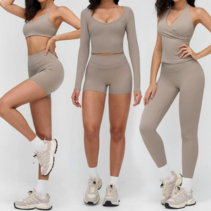 Conjunto Deportivo de Alta Calidad de 8 Piezas para Mujer, para Entrenamiento al Aire Libre, Secado Rápido, Ajuste Ceñido, Espalda Descubierta, Transpirable - Product Image 2