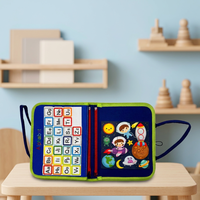 Livre d'activités Montessori personnalisable en feutre, livre silencieux, livre sensoriel pour la petite enfance, livre d'autocollants magiques, jouets pour enfants, tout-petits