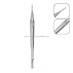 Porte-aiguilles micro à double action avec poignée ronde et mâchoire diamantée, instruments microchirurgicaux dentaires et ophtalmiques, fournisseur en gros - Product Image 3