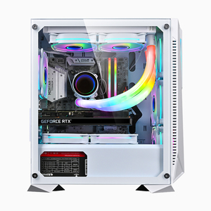 <span class=keywords><strong>Caja</strong></span> de juegos de escritorio para PC <span class=keywords><strong>Micro</strong></span> <span class=keywords><strong>ATX</strong></span> Tower con puerto de audio Ventilador RGB y material de aleación de aluminio Inventario a precio de fábrica - Product Image 2