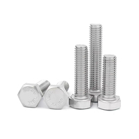 Baut Hexagonal Baja Tahan Karat 316 A4-70 DIN933 Ulir Penuh DIN931 Ulir Setengah Kelas Kelautan M6-M30 M20 untuk Struktur Pesisir Air Asin