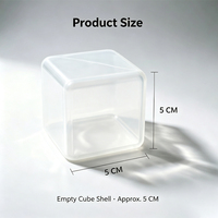 Kit de fabrication de cubes de glace souples TPR vides et remplissables, transparents, carrés, avec bouchons, pour la création artisanale de produits à presser (type fromage)