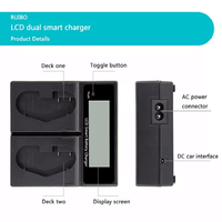 Chargeur de batterie portable AC/DC à double fente LP-E19 LP-E4N pour appareils photo Canon EOS R1 R3 1DX Mark II III 1D Mark IV 1Ds III avec écran LCD