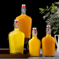 Bouteilles de boisson en verre personnalisées 2024, très demandées, 175ml 250ml 350ml 500ml, avec bouchon à bascule et gravure, transparentes, pour boissons et vin