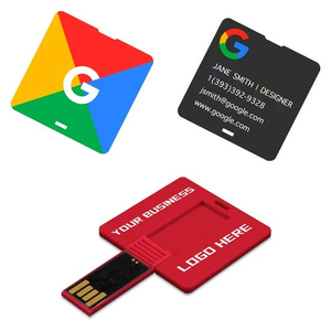 Factory Price Square Card Shape USB Flash Drive With Print Custom Logo Card Memory Stick with Customized Logo