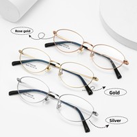 Nouvelles Lunettes de vue pour femme 2026, style œil de chat, ultra-légères en titane pur, avec monture dorée, pour myopie et anti-lumière bleue, motif vintage