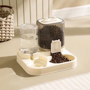 Auto Pet <b>Feeder</b> With Water Dispenser For <b>Cats</b> And Dogs Large Capacity Food And Water Station White - Product Image 4