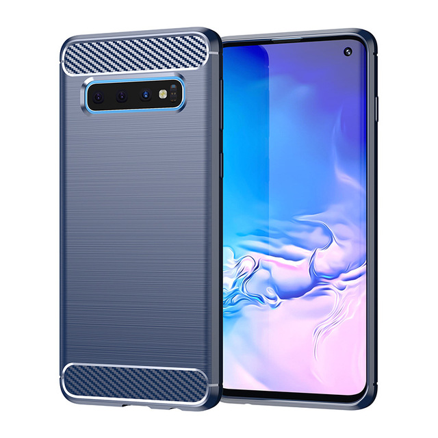 Case For Samsung S10 Shockproof Covers TPU Silicone Carbon Fiber Brushed Cover For SAMSUNG Galaxy S10e S10 Plus Lite 5G Cases