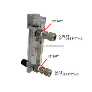 Compacte direct afleesbare flowmeter <span class=keywords><strong>10</strong></span>-100 CC/min, 1/8 NPT mannelijk, voor laboratoriumdroogoven en laboratoriumapparatuur - Product Image 2