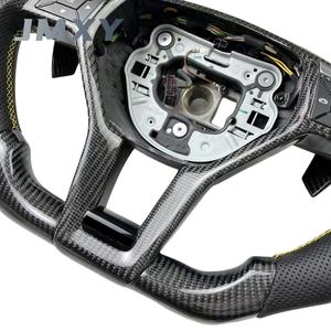 Volant <span class=keywords><strong>Mercedes</strong></span> Benz W204 en Cuir Fibre de Carbone Compatible Cla C117 W176 W212 W213 W207 W218 X204 W117 S204 C204 C63 AMG - Product Image 2