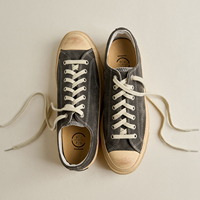Chaussures unisexes en daim lavé à lacets, baskets vulcanisées à semelle épaisse, style rétro japonais, respirantes, pour le skate, en coton, printemps-été 2026