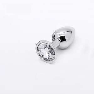 جوهرة سدادة شرجية ماسية كريستال مجوهرات صنم سلسة لعبة الفولاذ المقاوم للصدأ معدن الشظية أصغر ألعاب جنسية للكبار - Product Image 3