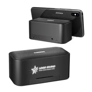 Outdoor Portable OEM Speakers Custom Led Logo Wireless Speaker With Phone Holder