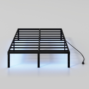 Cama <span class=keywords><strong>de</strong></span> hierro engrosada al mejor precio, estructura <span class=keywords><strong>de</strong></span> cama sencilla con tira <span class=keywords><strong>de</strong></span> luz, cama individual <span class=keywords><strong>de</strong></span> hierro especial para habitación <span class=keywords><strong>de</strong></span> alquiler - Product Image 3