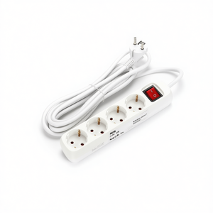Enchufe de 4 Vías 3G1.5mm 3M con Interruptor, Enchufe Blanco de Plástico, Cable de Extensión Eléctrico para el Hogar - Product Image 2