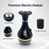 Chicha électronique portable sans charbon à LED, rechargeable, pour usine