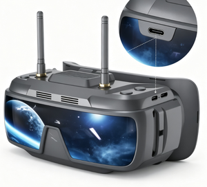 แว่นตา FPV 5 8G VR200 หน้าจอ IPS ขนาด 3.5 นิ้ว 1024*600 ตัวรับสัญญาณแบบ Dual Diversity พร้อม DVR ช่องต่อ HDMI ปรับสายตาสั้นได้ 0-700 องศา FPV - Product Image 6