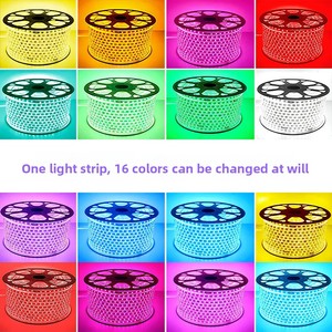 Dải đèn LED RGB chống nước 220V 5050 SMD, đèn dải thông minh điều khiển từ xa, hoạt động với điều khiển từ xa, đạt chuẩn IP65 - Product Image 5
