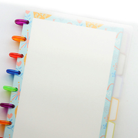 Carnet de notes RINGNOTE mignon et kawaii, motif portable, couleurs variées, journal/agenda, reliure à disques, couverture rigide en PP, cadeau