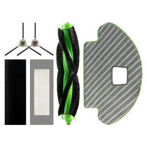 Brosse principale, brosse latérale, filtre HEPA, chiffon de nettoyage, compatible avec les robots aspirateurs IRobots Roombas <span class=keywords><strong>Combo</strong></span> 113 R113840, accessoires de pièces détachées - Product Image 1