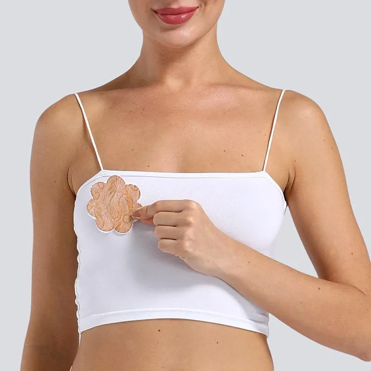 Oucheng 5 paia/pacco donna invisibile seno ascensore nastro sovrapposizioni sul reggiseno capezzoli adesivi sul petto del reggiseno copricapezzoli