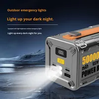 Banque d'alimentation 100W 50000mAh en gros, charge rapide pour mobile et ordinateur portable, prise en charge PD, affichage LED, charge d'urgence en extérieur