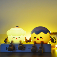 2025 Neues Modell Kreative Mango-Silikon-LED-Nachtlampe Niedliche Dekorative USB-Aufladbare Nachtbeleuchtung Originelles Geschenk für Kinderzimmer