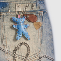 QUICKSHOW Jean unisexe en denim Y2K taille mi-haute en coton, style streetwear, imprimé numérique, coupe large, résistant à la décoloration, délavage moustache, noir