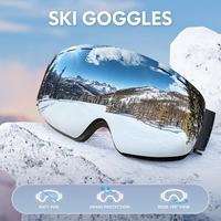 Masque de ski et snowboard Ride Wind unisexe pour adulte, à porter par-dessus des lunettes, anti-buée, sans monture, en nylon, protection UV 100%
