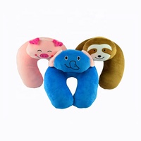 Vente en gros OEM de conception d'animaux mignons Oreillers en peluche doux en forme de U pour appui-tête Sieste scolaire Voyage Confort Sommeil