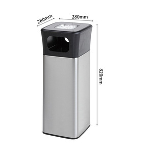 Nouveau modèle de cendrier en acier inoxydable Poubelle de rangement Poubelle d'armoire Poubelle commerciale à fumer en métal au sol - Product Image 3