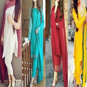 ชุดปากีสถาน Shalwar Kameez สำหรับผู้หญิง,ชุดปากีสถานแบบลำลองคอลเลกชันสนามหญ้าปี1/3 - Product Image 3