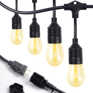 IP65 Étanche 27FT Connectable LED Edison <span class=keywords><strong>Ampoule</strong></span> Petite Taille E27 S14 Guirlande Lumineuse pour Patio Jardin Plastique pour Usage Résidentiel - Product Image 5