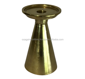IRON CANDLE STAND CONE DESIGN CANDLE HOLDER PREMIUM QUALITY <b>TABLE</b> <b>TOP</b> CANDLE PILLAR HOME <b>DECOR</b> - Product Image 1