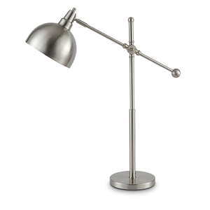 Lampe de table LED E26 simple à alimentation CC, industrielle, en métal, rotative et réglable, petite, pour décoration de chambre, élégante et luxueuse, usine OEM/ODM - Product Image 1