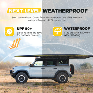 Bunker indust phổ mở rộng 270 độ xe bên mái hiên không thấm nước đứng miễn phí không có chân 4x4 cắm trại xe mái hiên - Product Image 3