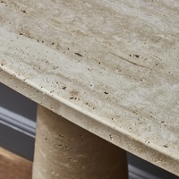 Table console moderne en travertin beige naturel pour la décoration intérieure de la maison/villa/hôtel/galerie/entrée