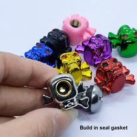 10 couleurs uniques, capuchons de valve de pneu universels 8V1 en ABS, design crâne, anti-poussière, squelette avec os, 1 pièce