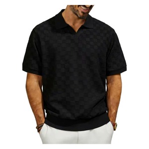 Polo de Punto Personalizado para Hombre, Camiseta de Manga Corta con Cuello, OEM ODM, Marca Privada - Product Image 1