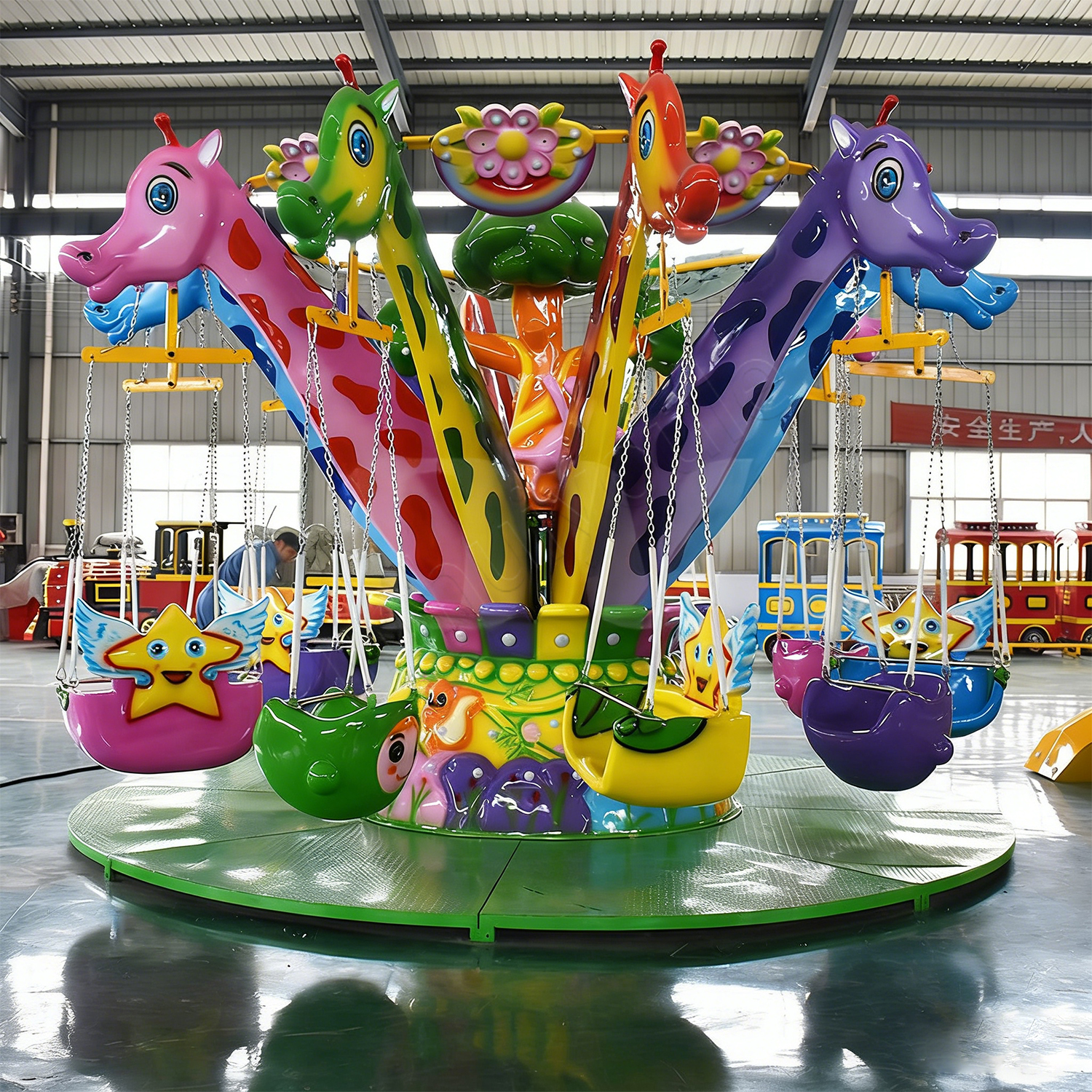Giraffe Fly Ride – Jeu De Parc Ou Jouet Pour Enfant – Neuf
