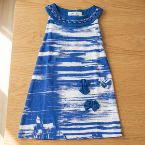 Vestido de verano sin mangas de algodón para niñas pequeñas Patrones estampados casuales Conjuntos de ropa para niñas - Product Image 3