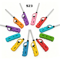 Briquet torche souple rechargeable en plastique promotionnel de Chine avec logo personnalisé, alimenté au butane pour usage extérieur