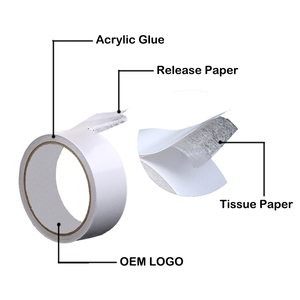 Băng Giấy dính hai mặt tự dính thảm lót dưới chói mắt Băng đóng gói Băng nóng chảy cao su polyester mặt nạ - Product Image 5