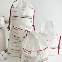 Chine vente en gros conception populaire sac en tissu nettoyant pour le visage sac cosmétique de poche à cordon