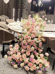 Décoration de table pour fête d'anniversaire, fête des <span class=keywords><strong>m</strong></span>ères, mariage, chemin de table de 1,5 <span class=keywords><strong>m</strong></span> de long, <span class=keywords><strong>fleurs</strong></span> suspendues, décoration de fenêtre, <span class=keywords><strong>fleurs</strong></span> de mariage luxueuses - Product Image 5